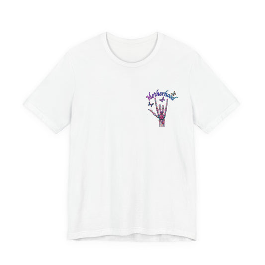 Motherhood T-Shirt — 'Motherhood Is My Superpower' Sugar Skull Mom Graphic Tee